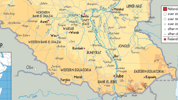 Maps of south Sudan new states